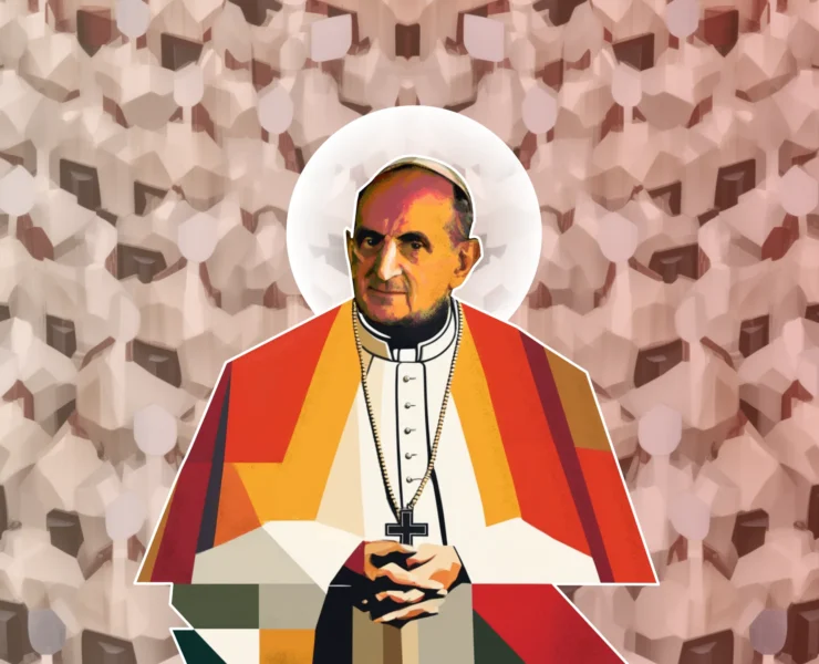 Immagine di san Paolo VI stilizzata