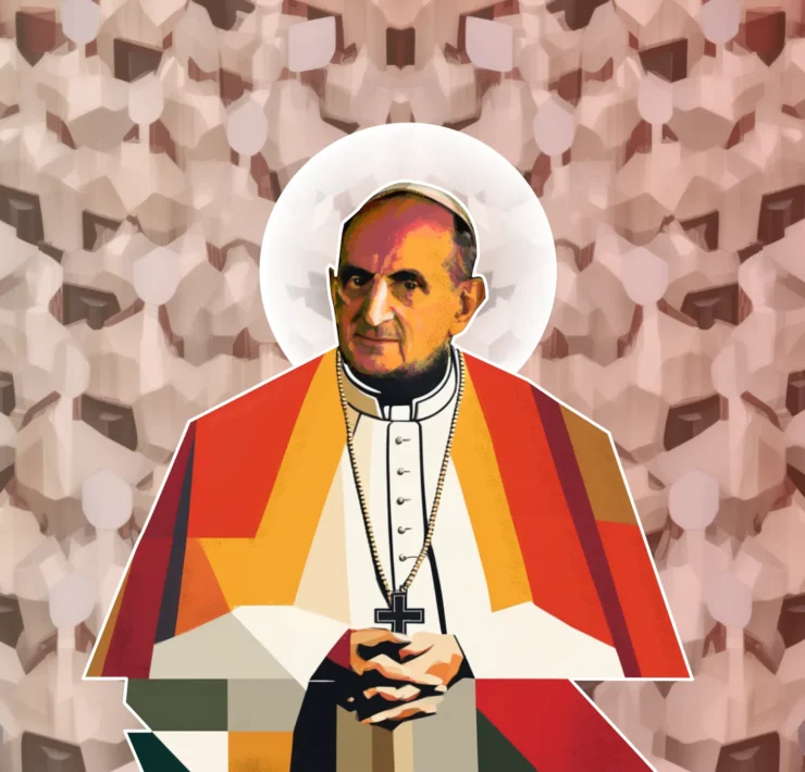 Immagine di san Paolo VI stilizzata