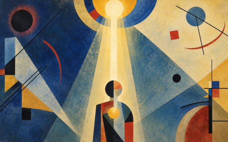 luce che colpisce un'uomo all'interno del suo cuore